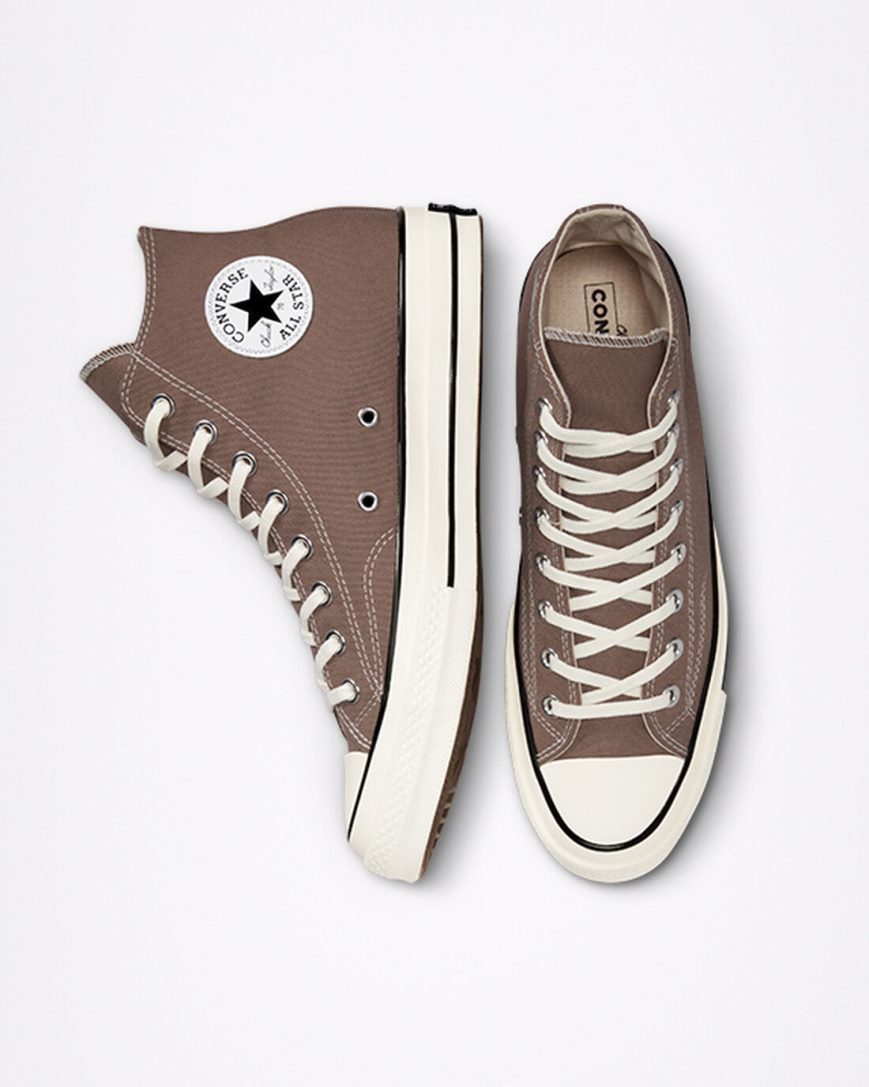 Tenisi Inalti Barbati Converse Chuck 70 Vintage Panza Bej Negrii | RO OV13XH368